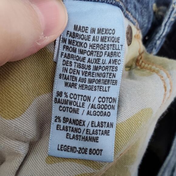 Lucky Brand Blue Jeans Legend Zoe Boot Jeans Size 4 / 27 ~ Casual Streetwear - Picture 11 of 14